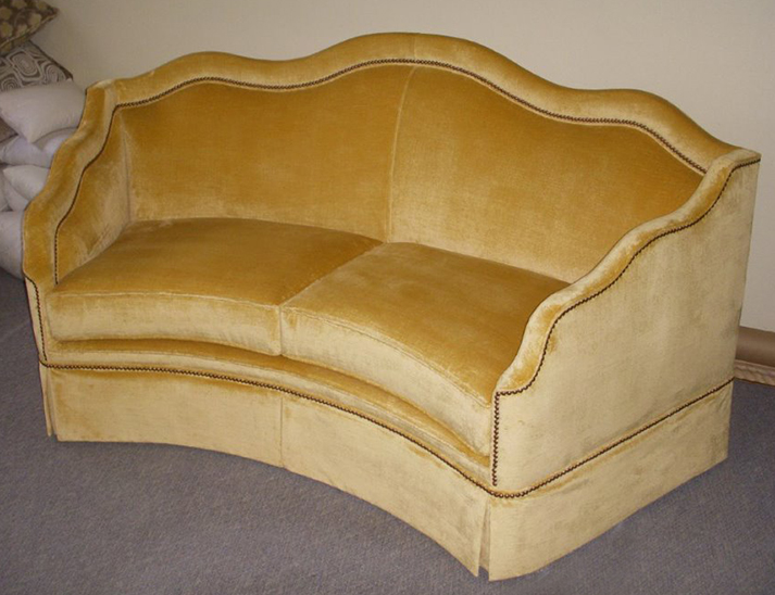 GoldCurvedCouch